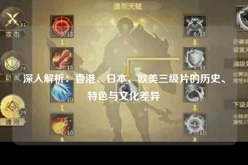 深入解析：香港、日本、欧美三级片的历史、特色与文化差异