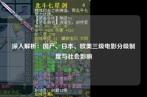 深入解析：国产、日本、欧美三级电影分级制度与社会影响